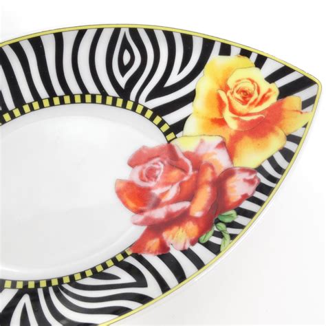 Versace Rosenthal Hot Flowers Saucer Dish – Vintage by Misty